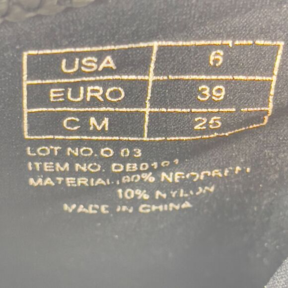 Tusa Scuba Boots Imprex 5mm Unisex US Size 6 Black Side Zip DB-0101 - Picture 8 of 8